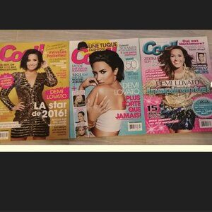 LOT of 3 DEMI LOVATO Cool magazines 2013 - 2015 - 2017 (Teen magazines)